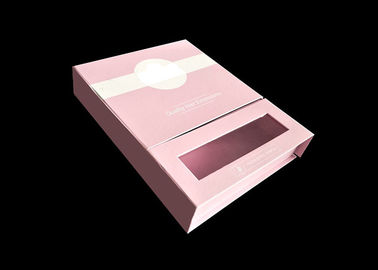 Chiny Różowy magnetyczne pudełko na prezent z dwiema warstwami i przezroczyste okno fabryka