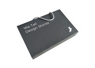 Czarne kartonowe składane pudełka do pakowania Logo na zamówienie Ciągnąc linę Składaną dostawca