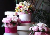 Kolorowe, składane okrągłe pudełko kwiatowe do przechowywania świeżych kwiatów nadających się do powtórnego układania w stosy dostawca