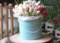 Tektura Round Flower Box Rose Flower Bouquet Tłoczenie na gorąco Fancy Eco - Friendly dostawca