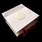 Drukowane logo Twardy papier Torby na zakupy z pokryciem rączką Laminowanie wielokrotnego użytku dostawca