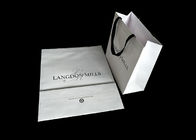 Torby plastikowe wielokrotnego użytku OEM White Paper Promotional CMYK Garment Carry dostawca