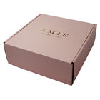 Kolor różowy drukowane pudełka wysyłkowe 27 x 22 x 6,5 cm Logo tłoczenia złota dostawca