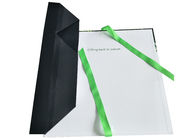 Recycled Green Folding Kartonowe Pudełka Prezentowe UV Logo Z Wstążką dostawca