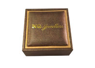 Złote tłoczenie Logo Dekoracyjne pudełka na prezenty Obudowy na naszyjnik Aksamitny materiał piankowy dostawca