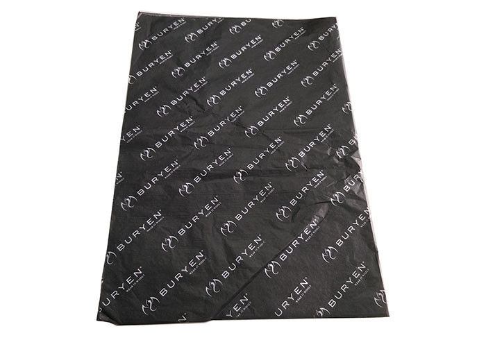 Czarny bibułkowy papier, wygodny papier do zawijania kwiatów z nadrukiem logo dostawca