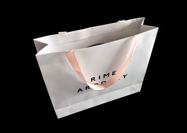 Chiny Składane niestandardowe torby drukowane, torby na zakupy Boutique z uchwytem Ribbon Luxury fabryka