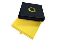 Biżuteria Przesuwne pudełko papierowe, ręcznie wysuwane pudełka otwarte Złote tłoczenie Logo Design dostawca