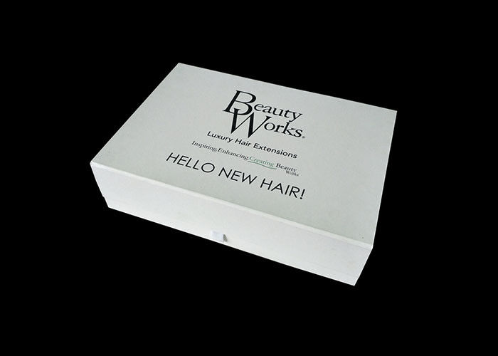 Białe kartonowe składane pudełka, pudełko z pokrywką do przechowywania przedłużania włosów dostawca
